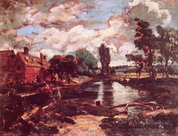 Flatford Mill de la serrure romantique John Constable Peinture à l'huile